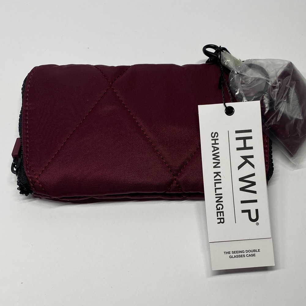 NWT IHKWIP x Shawn Killinger double eyewear pouch-Merlot